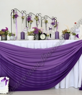 Оформление цветами свадебного зала